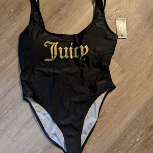 Juicy Couture Black and Gold Swimsuit